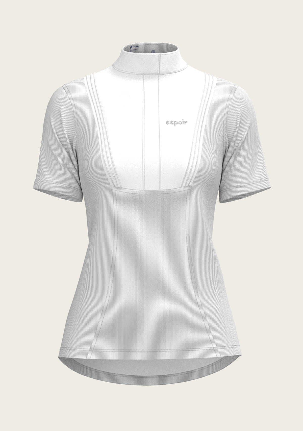  Stripes in Grey Short Pleated Short Sleeve Show Shirt