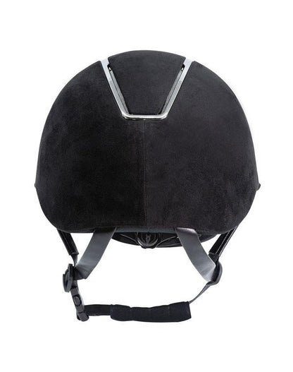 Tipperary Windsor with MIPS Wide Brim - Black UltraSuede Shell w/ Chrome Trim and Black UltraSuede Top