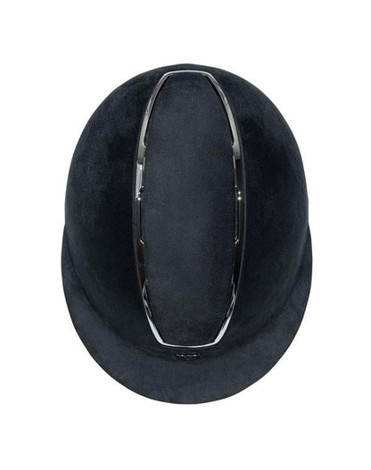 Tipperary Windsor with MIPS Wide Brim - Black UltraSuede Shell w/ Chrome Trim and Black UltraSuede Top