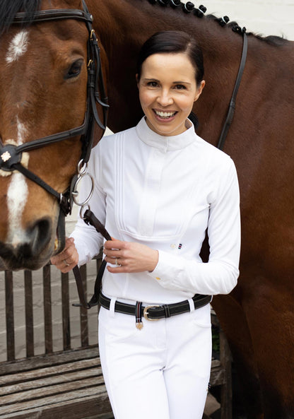 Short Pleated Long Sleeve Show Shirt