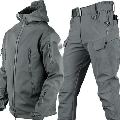 Outdoor Shark Skin Thermal Suit Special Forces Camouflage Brushed Thickened Jacket