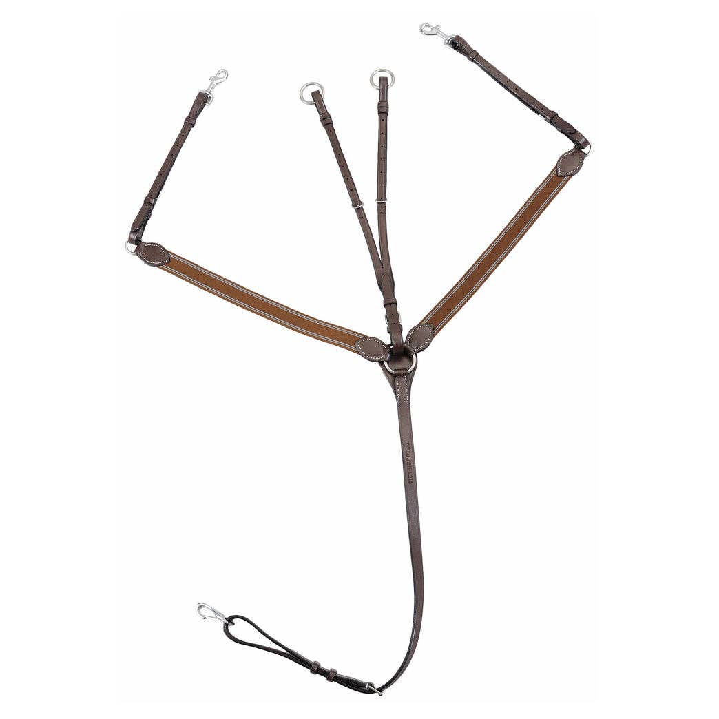 JPC Equestrian - Henri de Rivel Pro Elastic Breastplate Martingale with Running Attachment