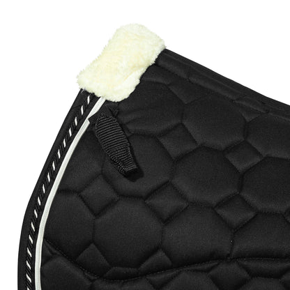 Equine Couture Luxe Saddle Pad with White Sherpa Fleece lining