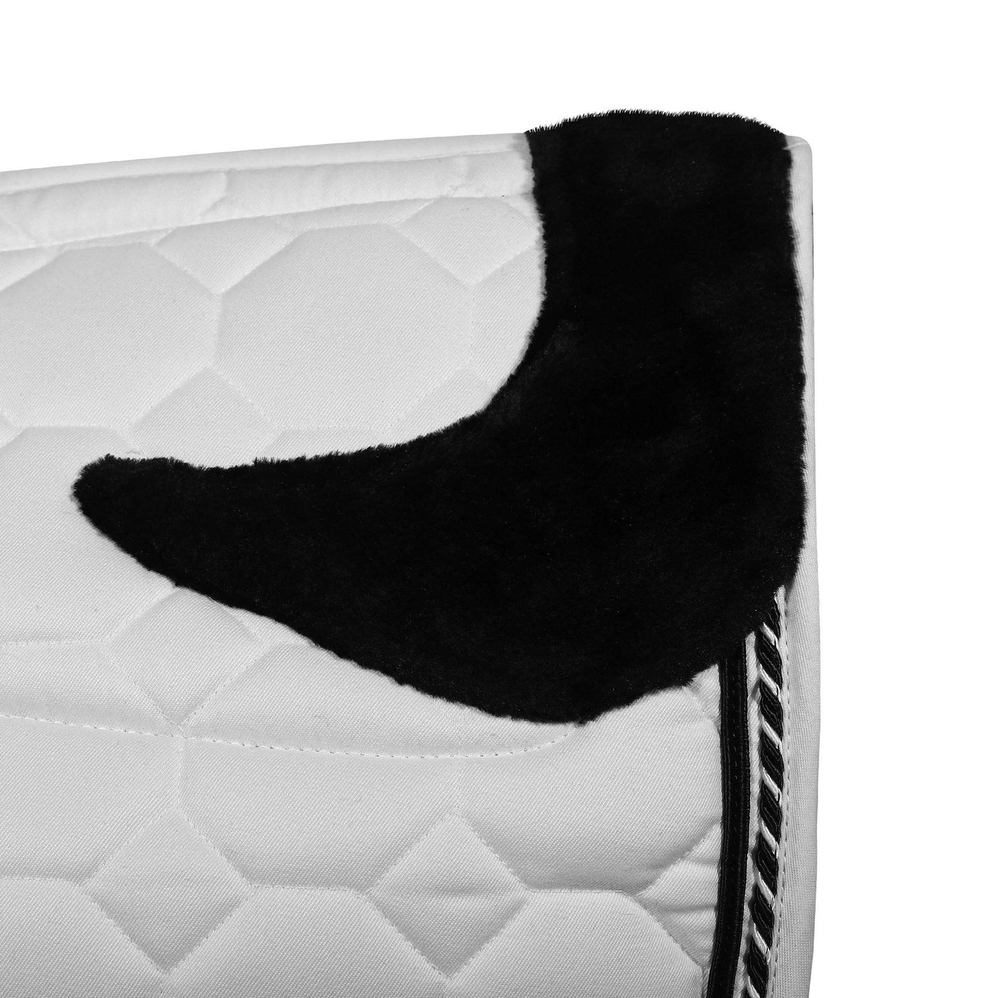 Equine Couture Luxe Saddle Pad with White Sherpa Fleece lining