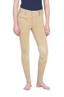 TuffRider Ladies Cotton Wide Waistband Knee Patch Breeches
