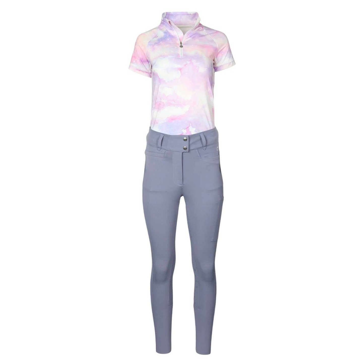 JPC Equestrian - Dapplebay Lavender Haze 1/4 Zip Light Riding Top-Short Sleeve