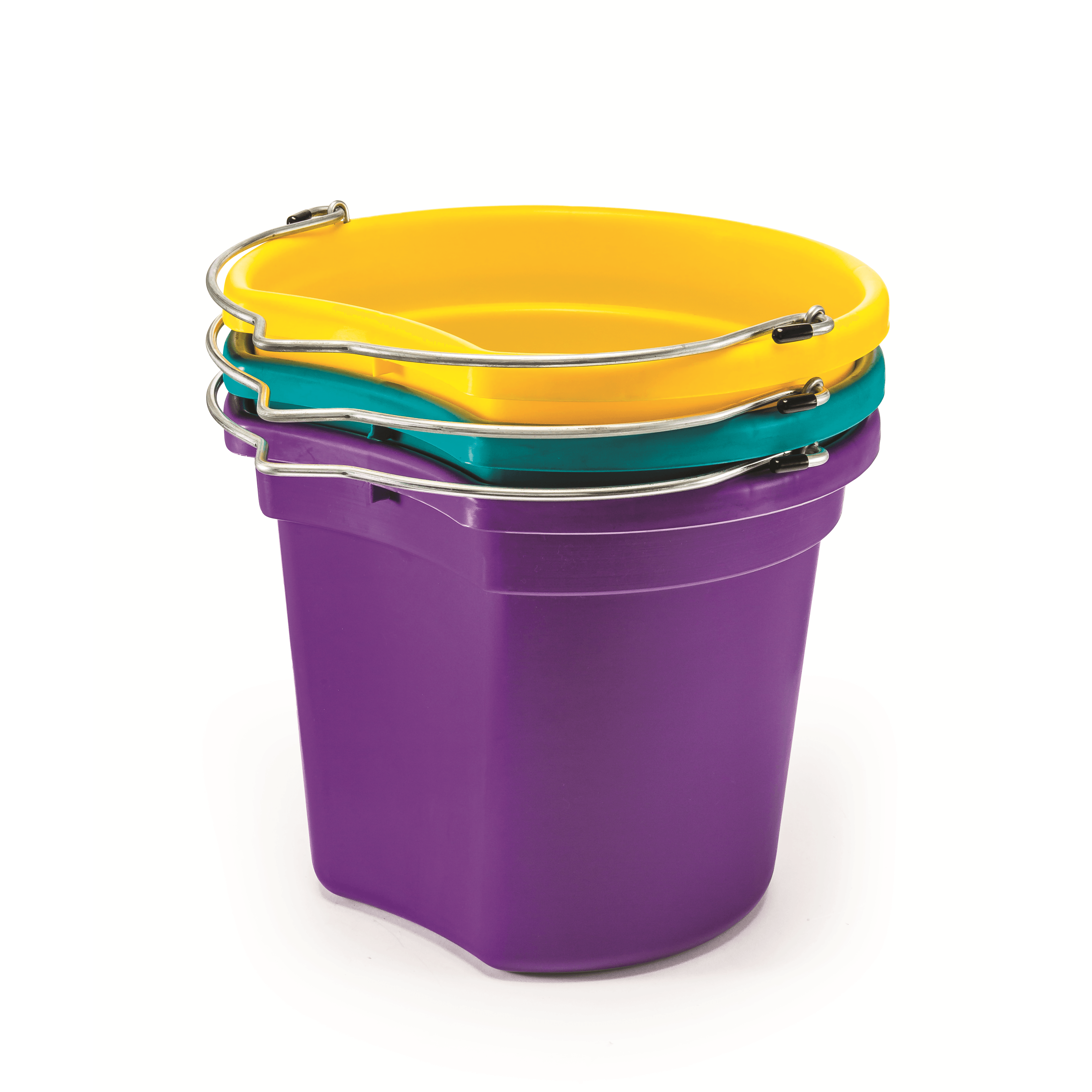 KD-120E 18 Qt Flat Back Horse Bucket | Best Everyday Feed & Water Bucket