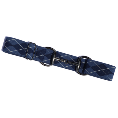 Comfort Fit Belt - Blue Argyle