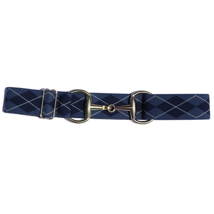 Comfort Fit Belt - Blue Argyle