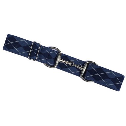 Comfort Fit Belt - Blue Argyle