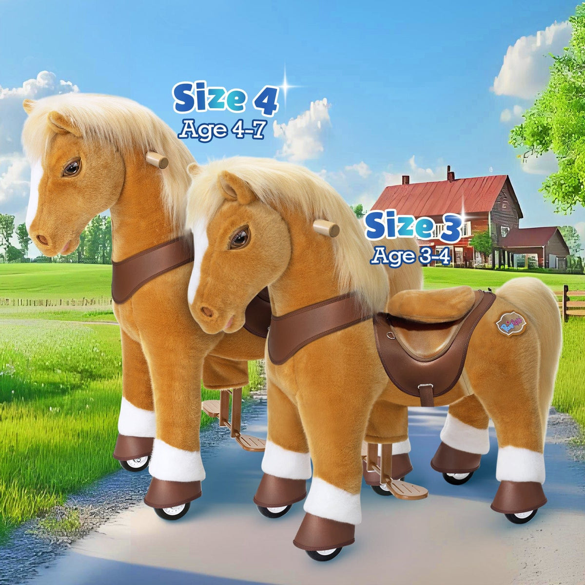 Model Y® Horse Ride-On Toy Age 3–4 – Light Brown